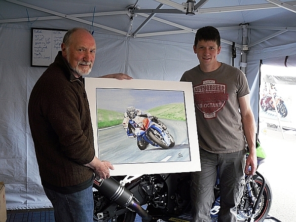 In the TT paddock (2011) with Manx ace Dan Kneen